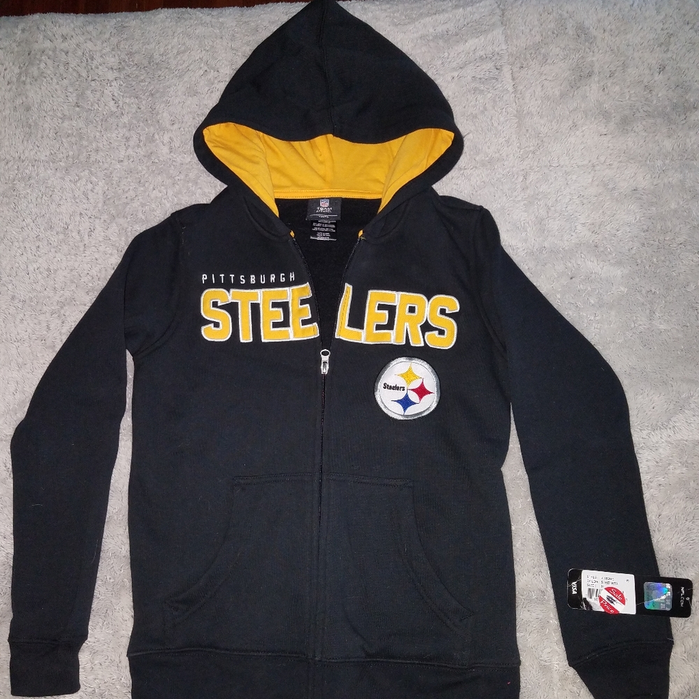 NWT Steelers- NFL Team Apparel Hoodie (Youth M)